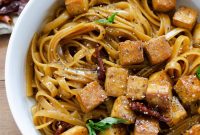 Caramelized Black Pepper Tofu with Noodles — Vegan Recipe
