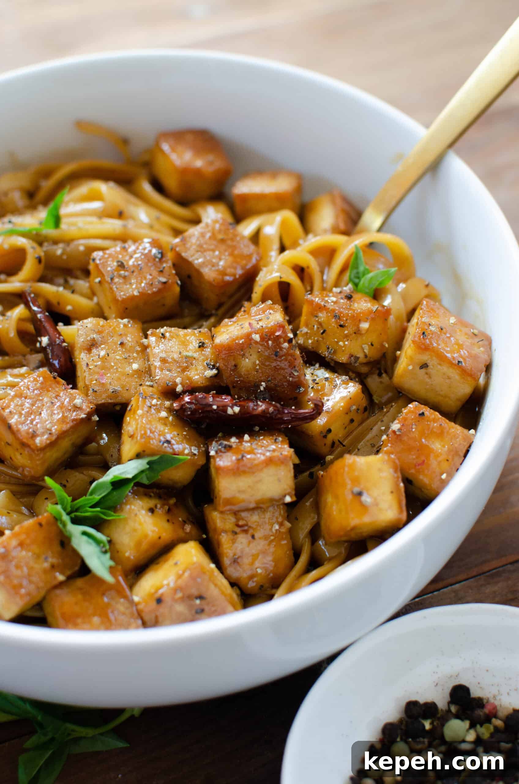 Caramelized Black Pepper Tofu with Noodles — Vegan Recipe 6 img 9975 6