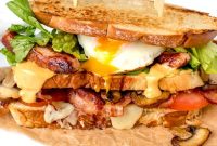 Sunrise Grilled Cheese Sandwich with Egg and Bacon