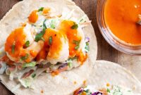 Crispy Bang Bang Shrimp Tacos with Creamy Slaw