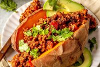 Chipotle Chorizo Stuffed Sweet Potatoes Recipe