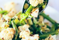 Roasted Cauliflower and Brussels Sprout Salad with Lemon