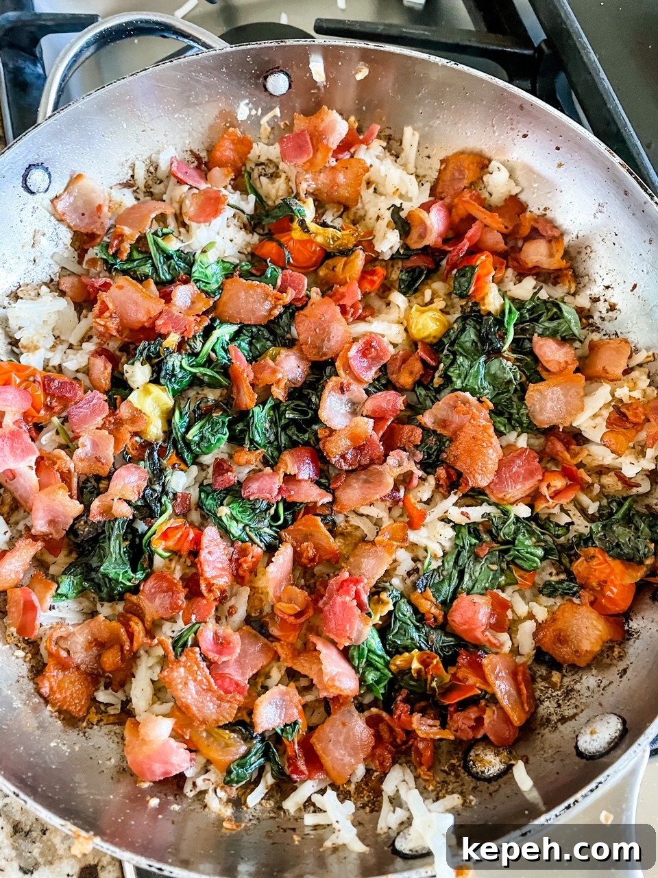The rest of the ingredients - minus egg - for the Easy Weekend Breakfast Skillet 