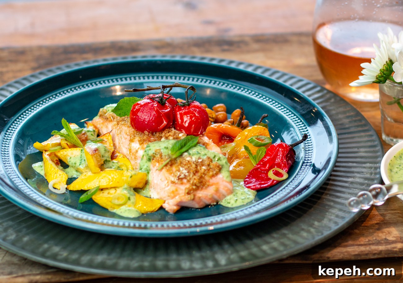Egyptian Dukkah Sheet-Pan Salmon with Veggies and Chickpeas 5 Egyptian Sheet Pan Dukkah Salmon with Veggies & Chickpeas