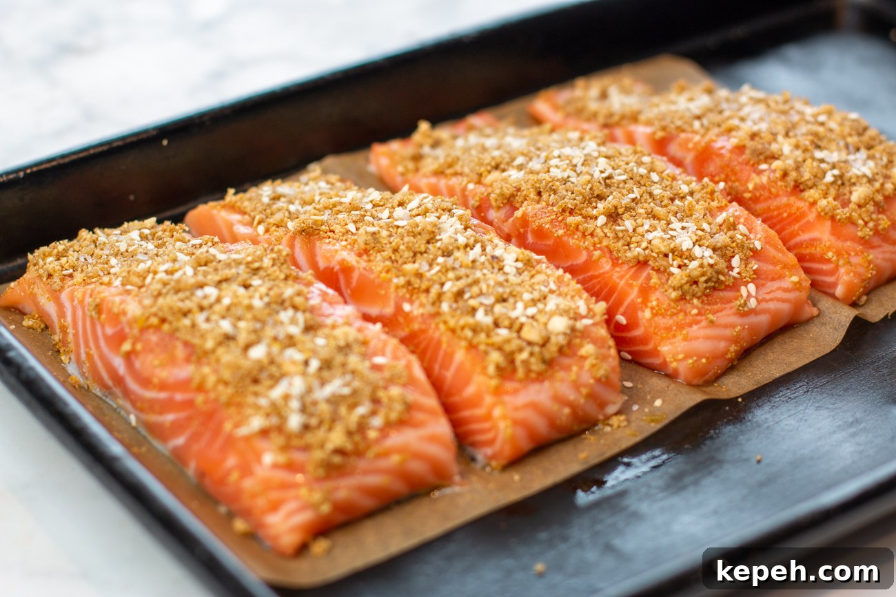 Egyptian Dukkah Sheet-Pan Salmon with Veggies and Chickpeas 10 A closer look