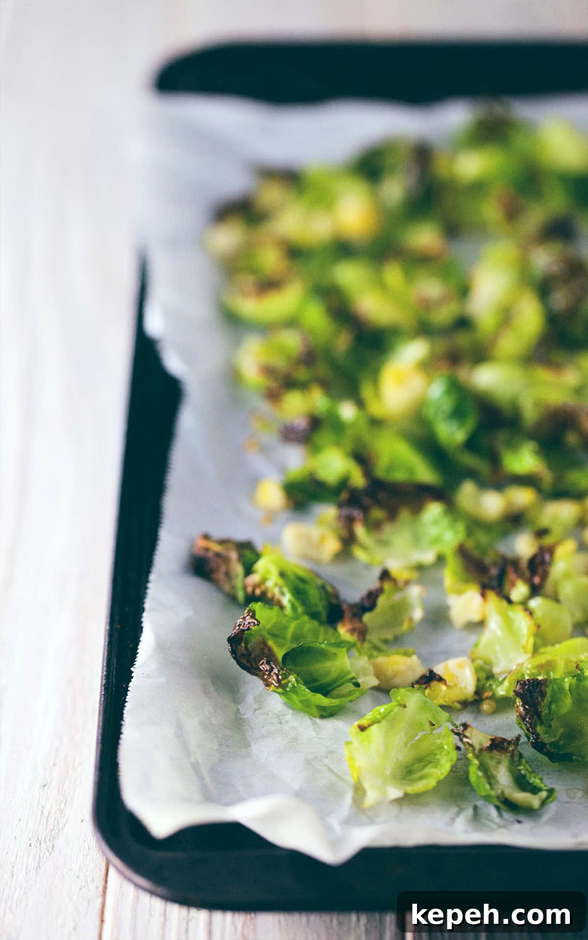 Roasted Cauliflower and Brussels Sprout Salad with Lemon 5 Roasted brussels sprouts fresh out of the oven