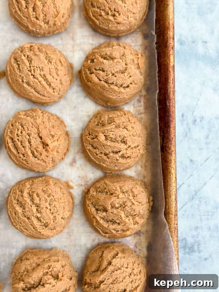 cookie dough balls scooped.