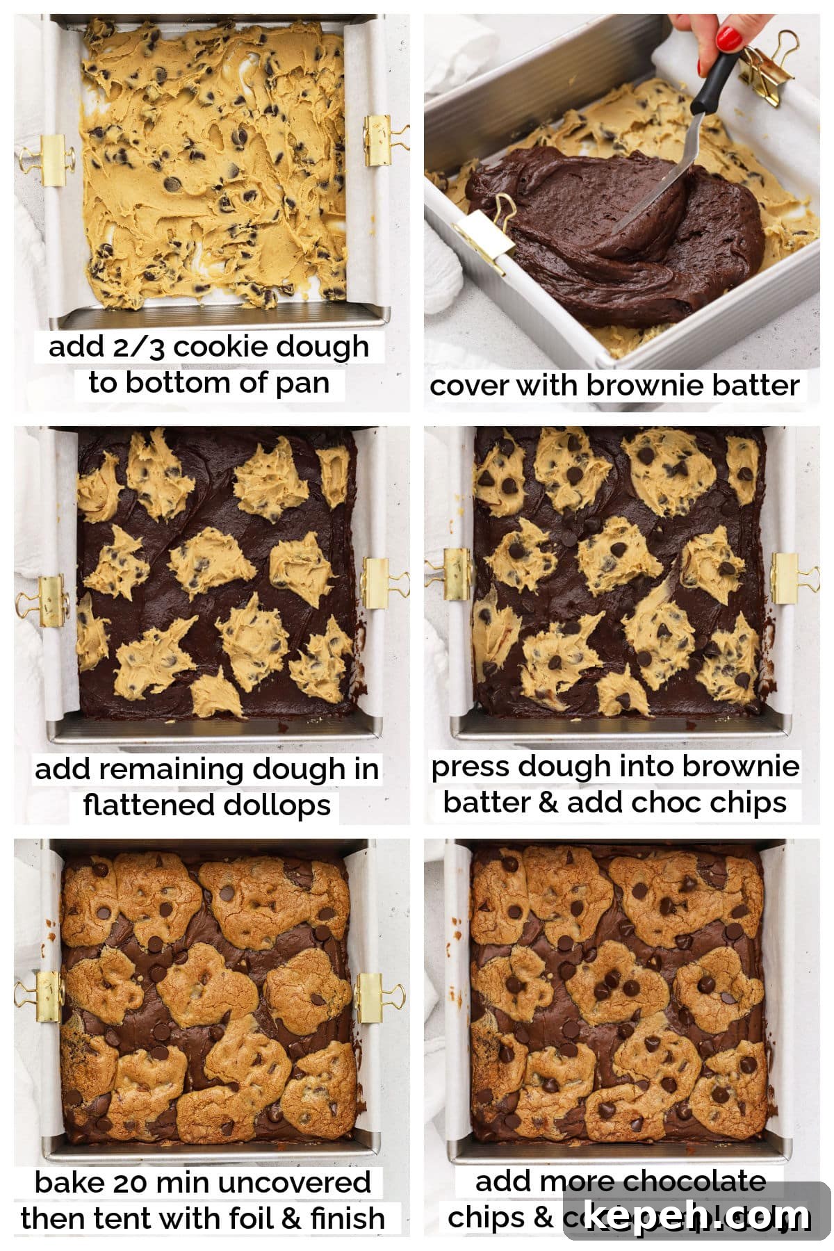 Fudgy Gluten-Free Brookies: Brownie Cookie Bars 6 making gluten-free brookies step by step