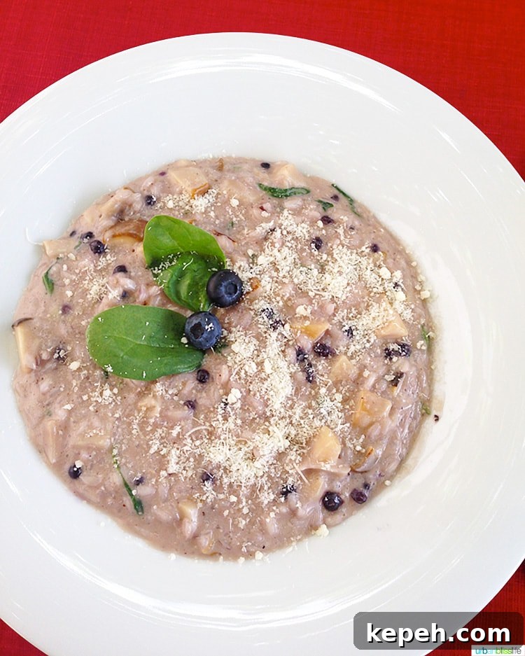 delicious blueberry risotto at Castles of Bellinzona 